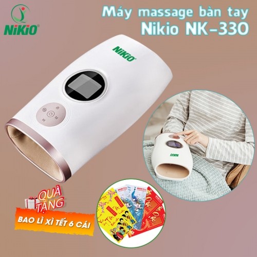 Máy massage bàn tay Nikio NK-330 pin sạc - Giảm đau nhức mỏi, tê tay