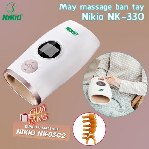 Máy massage bàn tay Nikio NK-330 pin sạc - Giảm đau nhức mỏi, tê tay