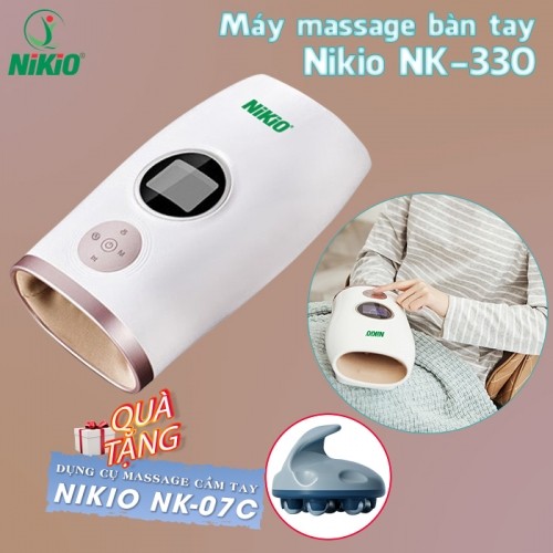 Máy massage bàn tay Nikio NK-330 pin sạc - Giảm đau nhức mỏi, tê tay