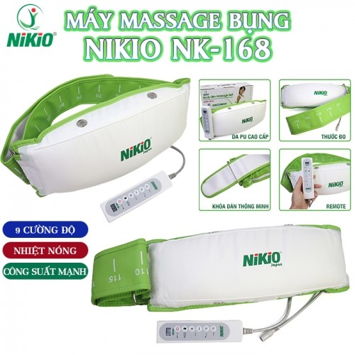 Máy massage giảm mỡ bụng Nhật Bản Nikio NK-168 Rung và Nóng