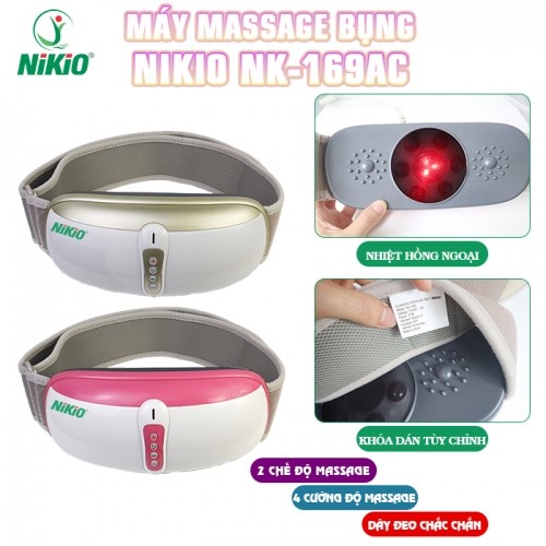 Đai massage bụng rung lắc Nikio NK-169AC Giúp Giảm Mỡ Thừa Có Nhiệt Hồng Ngoại