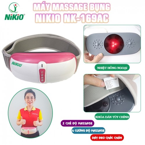 Đai massage bụng rung lắc Nikio NK-169AC Hỗ Trợ Giúp Giảm Mỡ Thừa Có Nhiệt Hồng Ngoại