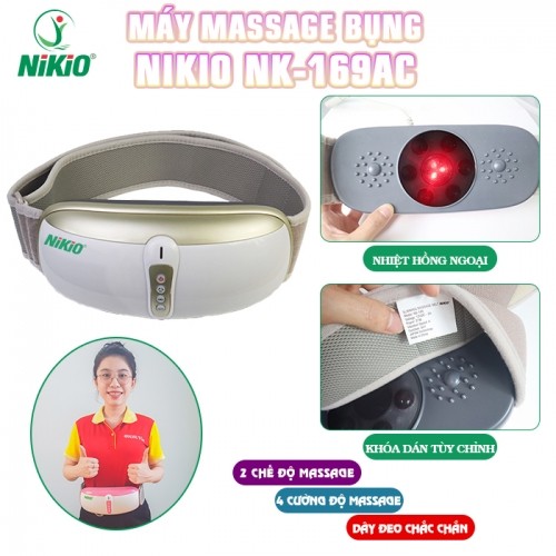 Đai massage bụng rung lắc Nikio NK-169AC Giúp Giảm Mỡ Thừa Có Nhiệt Hồng Ngoại