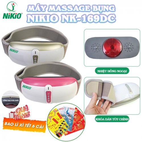 Đai Massage Bụng Nikio NK-169DC - Có  Pin Sạc Và Rung Lắc Hồng Ngoại Giảm Mỡ Bụng