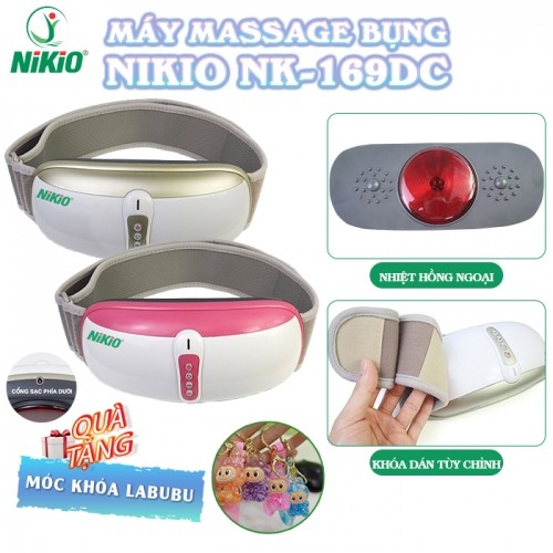 Đai Massage Bụng Nikio NK-169DC - Có  Pin Sạc Và Rung Lắc Hồng Ngoại Giảm Mỡ Bụng