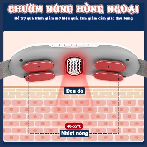 Máy massage bụng chườm nóng Nikio ST-903