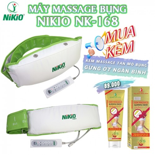 Máy massage giảm mỡ bụng Nhật Bản Nikio NK-168 Rung và Nóng
