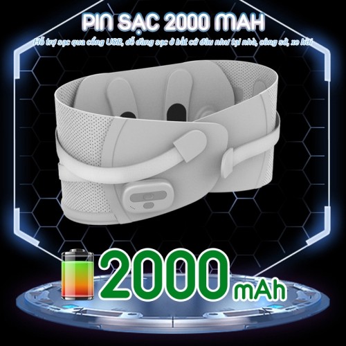 Máy massage lưng bụng pin sạc 2000 mAh Booster ST-1208