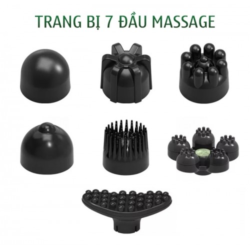 Máy massage cầm tay với 7 đầu massage thay thế Nikio NK-178