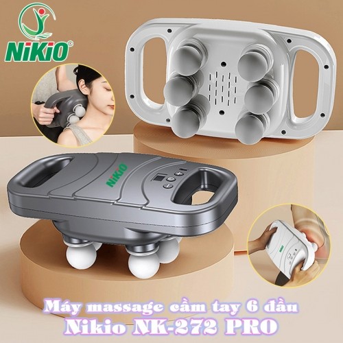 Máy đấm lưng 6 đầu Nikio NK-272 PRO - 9 chế độ, 20 cường độ - Giảm đau nhức mỏi nhanh chóng