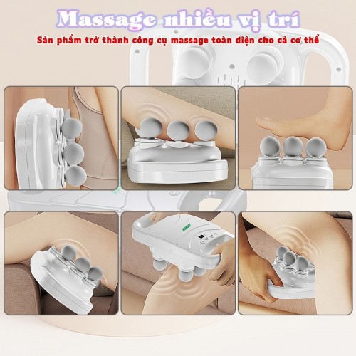 Máy massage cầm tay 6 đầu massage nhiều vị trí Nikio NK-272-pro