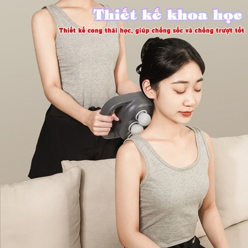 Máy massage cầm tay 6 đầu thiết kế khoa học Nikio NK-272-pro