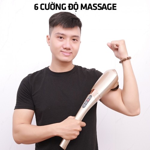 Máy massage cầm tay 7 đầu 15 tốc độ Nikio NK-177