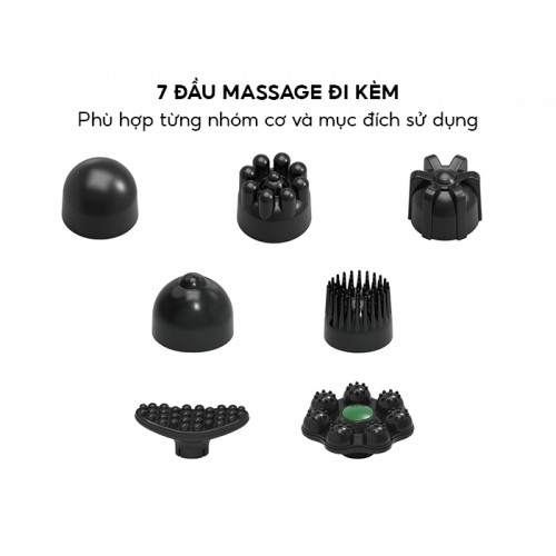 Máy massage cầm tay với 7 đầu massage thay thế Nikio NK-177