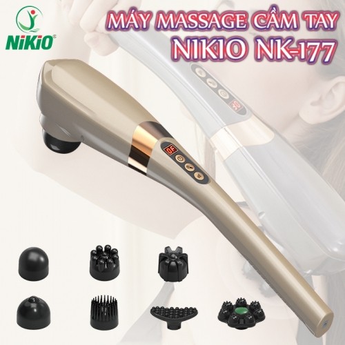 Máy massage lưng cầm tay Nikio NK-177 - 7 đầu massage