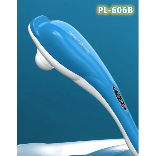 Máy massage cá heo cầm tay với 3 đầu massage Puli PL-606B màu xanh