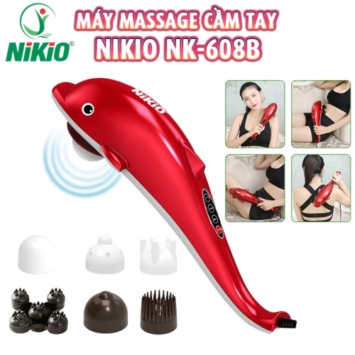 Máy massage cầm tay cá heo Nikio NK-608B - Mẫu mới, nhiều chế độ massage