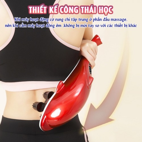 Máy massage cầm tay cá heo công thái học Nikio PL-608B