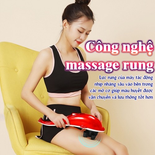 Máy massage cầm tay cá heo massage rung Puli PL-608B