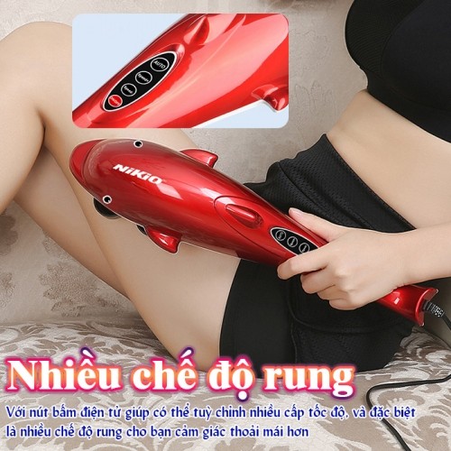 Máy massage cầm tay cá heo nhiều chế độ Nikio PL-608B