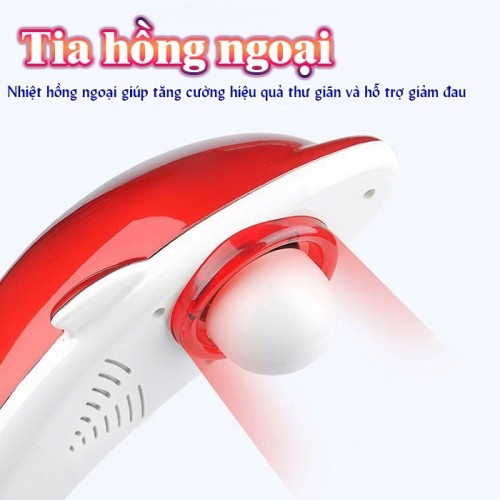 Máy massage cầm tay cá heo nhiệt hồng ngoại Puli PL-608B