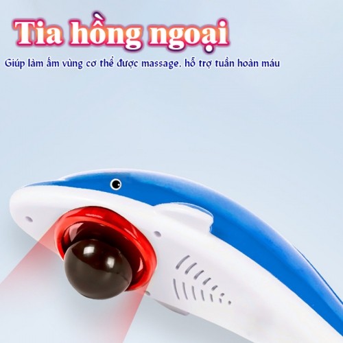 Máy massage cầm tay cá heo nhiệt hồng ngoại Puli PL-608B