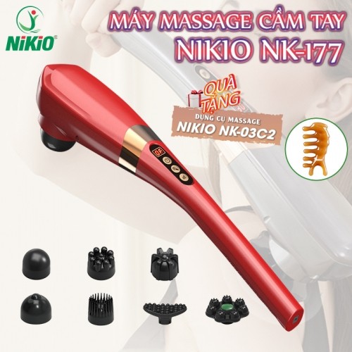 Máy massage lưng cầm tay Nikio NK-177 - 7 đầu massage, 15 chế độ