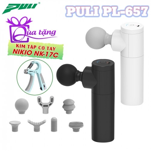 Súng massage cầm tay Puli PL-657 mini 7 đầu công nghệ mới