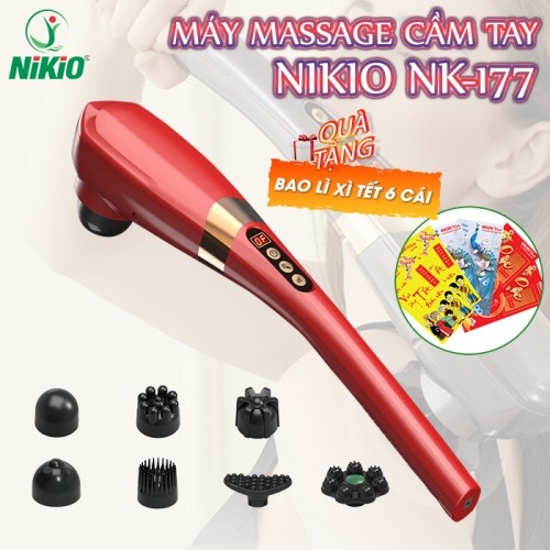 Máy massage cầm tay 7 đầu Nikio NK-177 - 15 chế độ và 15 tốc độ cải tiến mới