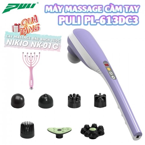 Máy massage cầm tay pin sạc 7 đầu Hàn Quốc Puli PL-613DC3