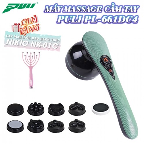 Máy massage cầm tay không dây pin sạc 8 đầu PULI PL-661DC4