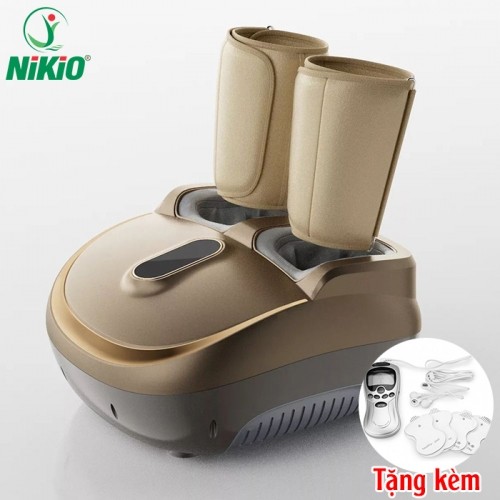 Máy massage chân nén ép áp suất khí trị liệu suy giãn tĩnh mạch Nikio NK-187 - 2in1, có remote
