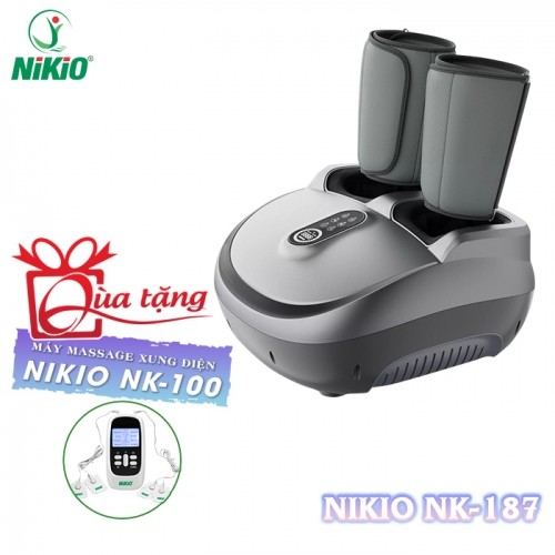 Máy massage bàn chân và bắp chân Nikio NK-187 - Màu xám chuột