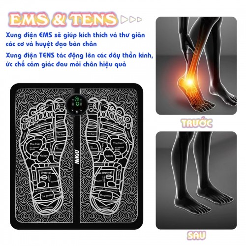 Máy massage chân xung điện TENS EMS Nikio NK-106