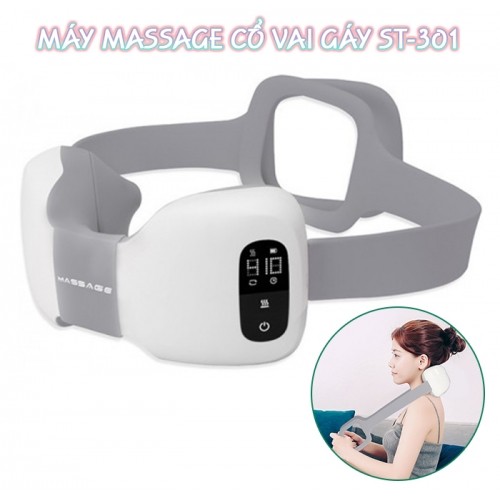 Máy massage xoa bóp ấn huyệt trị liệu cổ vai gáy pin sạc ST-301 - Hàng cao cấp