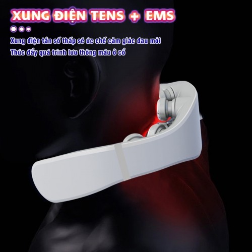 Máy massage cổ xung điện 8D xung điện TENS EMS Nikio NK-131