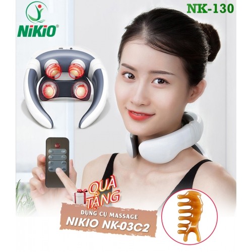 Máy massage cổ 4 điện cực xung điện trị liệu Nikio NK-130 - Hỗ trợ điều trị đau nhức, mỏi cổ hiệu quả