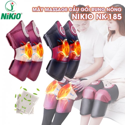 Máy massage đầu gối rung nóng pin sạc Nhật Bản Nikio NK-185 - Hỗ trợ điều trị đau nhức mỏi đầu gối, bắp chân, đùi