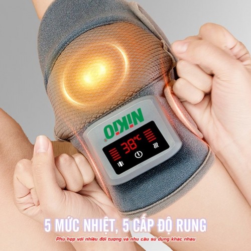 Máy massage đầu gối, khuỷu tay, vai 5 mức nhiệt, 5 mức rung Nikio NK-185D