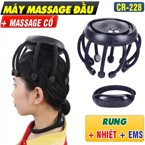 Máy massage đầu đuôi bạch tuột kết hợp massage cổ 2in1 CR-228