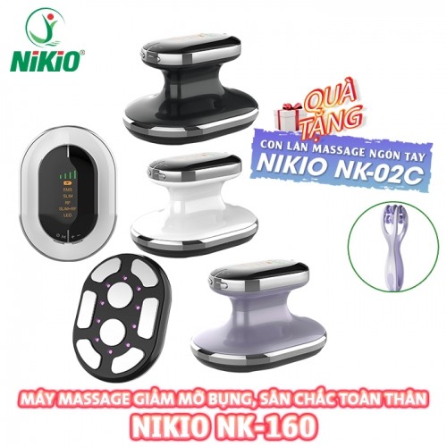 Máy Massage Giảm Mỡ Bụng Nikio NK-160 Loại Cầm Tay Sóng RF, EMS - Giúp Săn Chắc Body