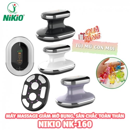 Máy Massage Giảm Mỡ Bụng Nikio NK-160 Loại Cầm Tay Sóng RF, EMS - Giúp Săn Chắc Body