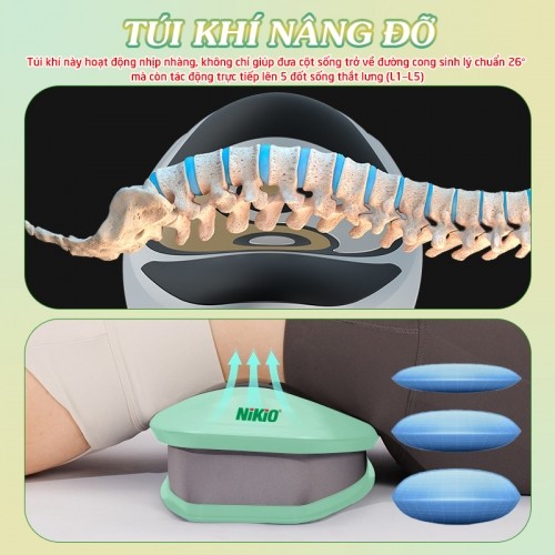 Máy massage thắt lưng túi khí nâng đỡ Nikio NK-159