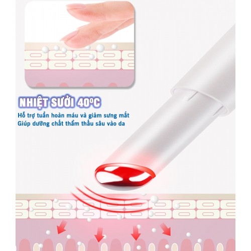 Máy massage đẹp da mắt nhiệt sưởi 40 độ C Nikio NK-115