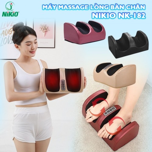 Máy massage chân Nikio NK-182, mát xa bi xoay 360 độ và nhiệt hồng ngoại