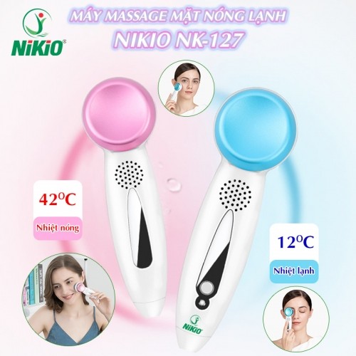 Búa nóng lạnh 2 đầu massage mặt và mắt cầm tay mini Nikio NK-127