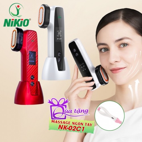 Máy massage mặt ion Nikio NK-128 - Đẩy tinh chất, điện di nóng lạnh RF