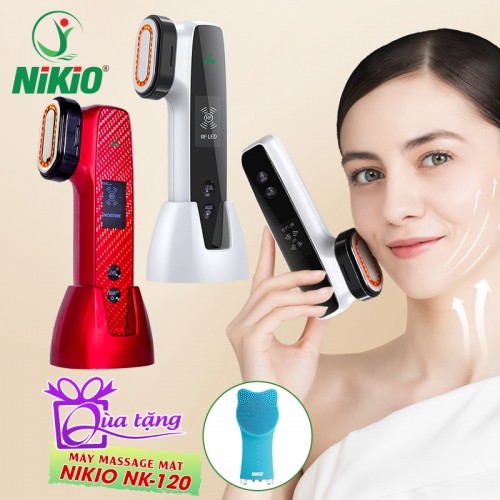 Máy massage mặt ion Nikio NK-128 - Đẩy tinh chất, điện di nóng lạnh RF
