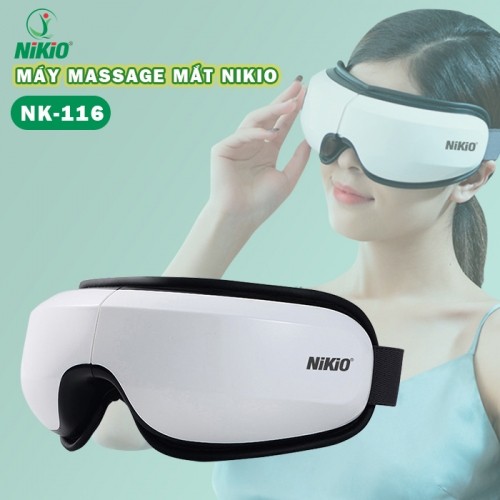 Máy massage mắt bluetooth Nikio NK-116 - Hỗ trợ giảm đau nhức mỏi mắt, thâm quần mắt