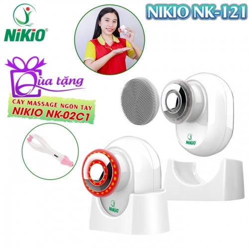 Máy rửa mặt massage Nikio NK-121 - Nâng cơ điện di tinh chất kết hợp rửa mặt